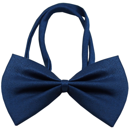 Plain Navy Blue Bow Tie